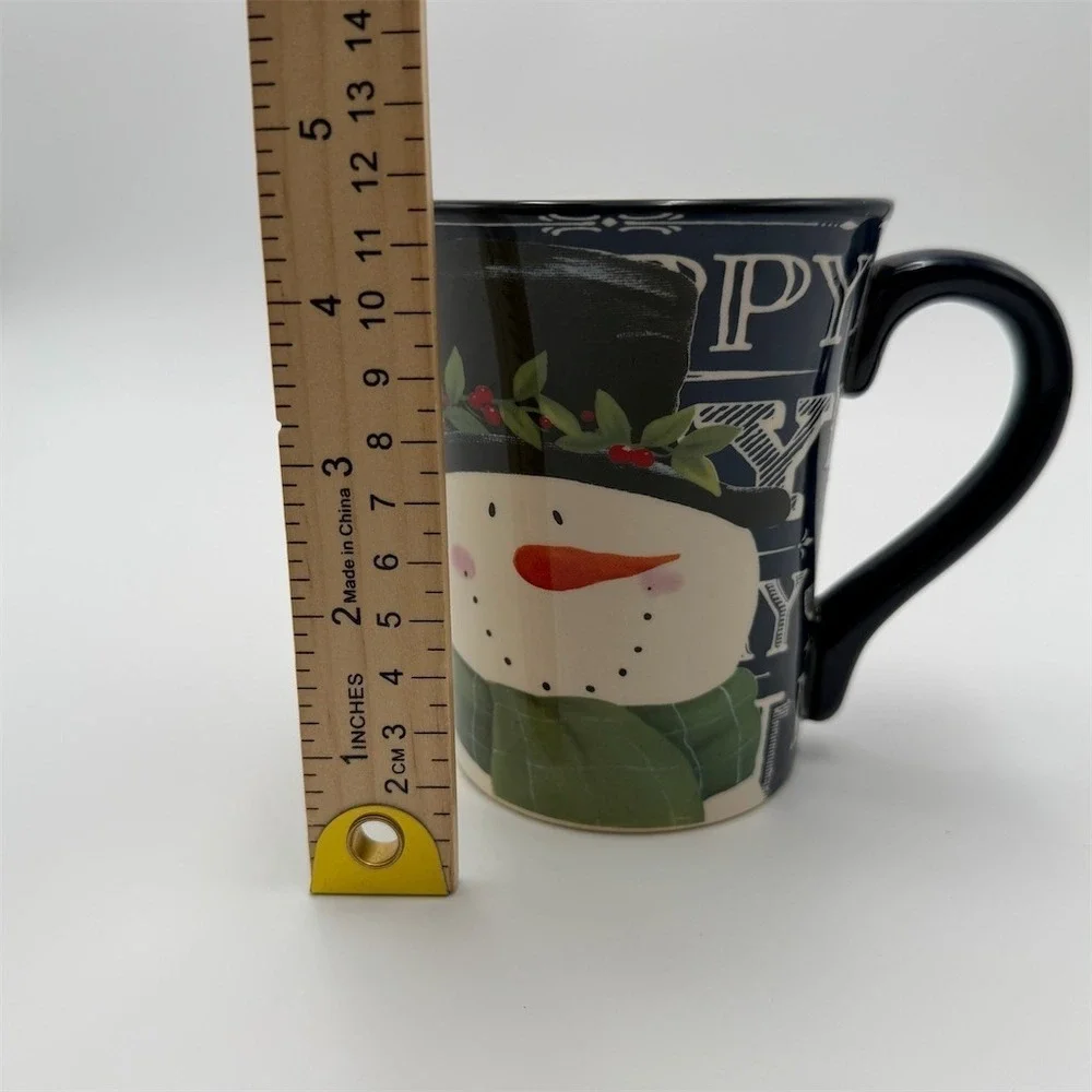 Certified International Nantucket Snowman‎ Coffee Mug Blue Christmas
